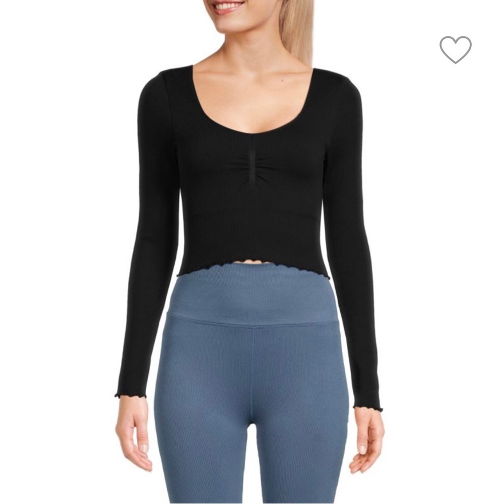 NWT Spiritual Gangster Sweatheart Seamless LongskeeveCrop Top - XS/S